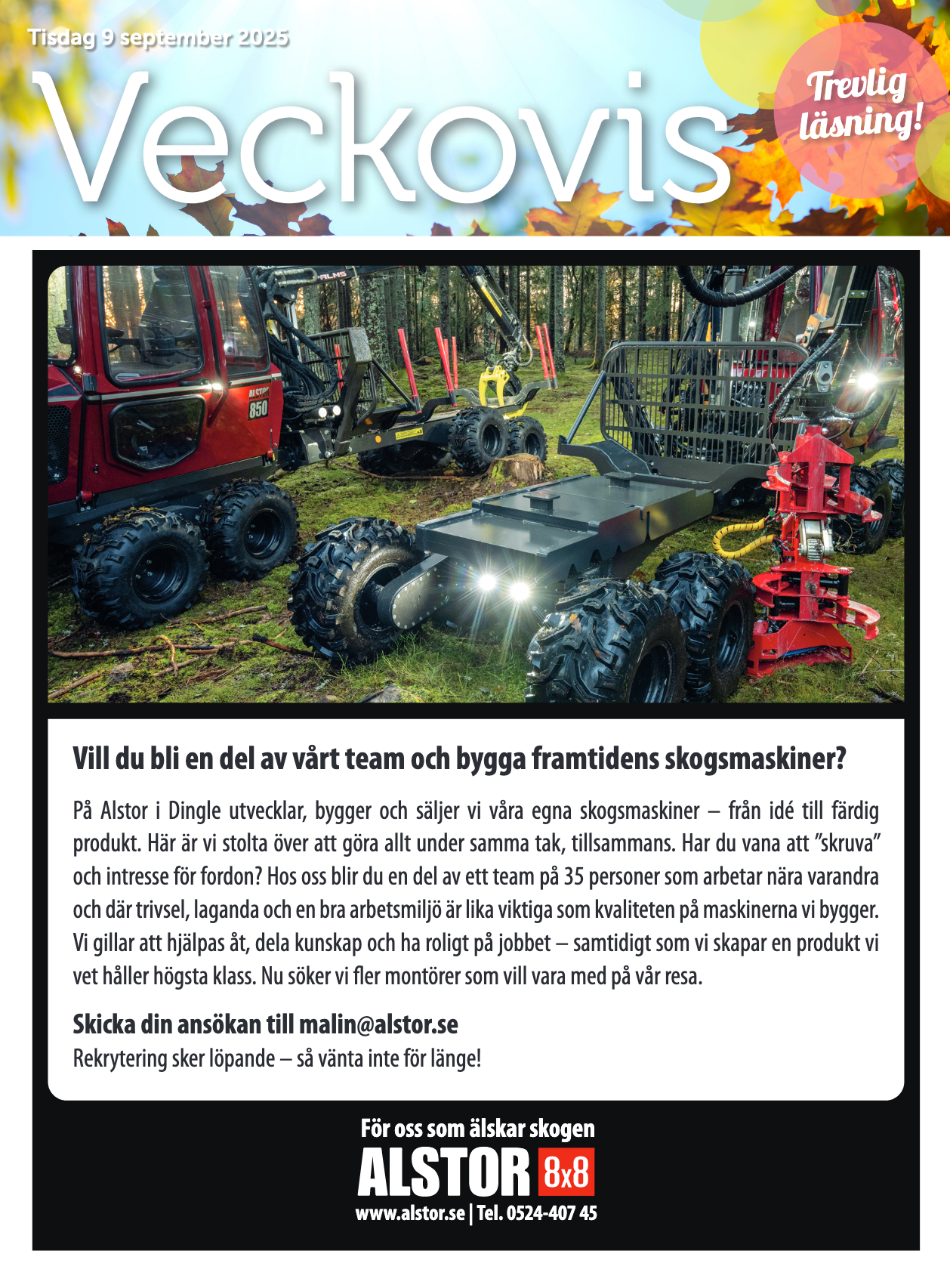 Senaste Veckovis!